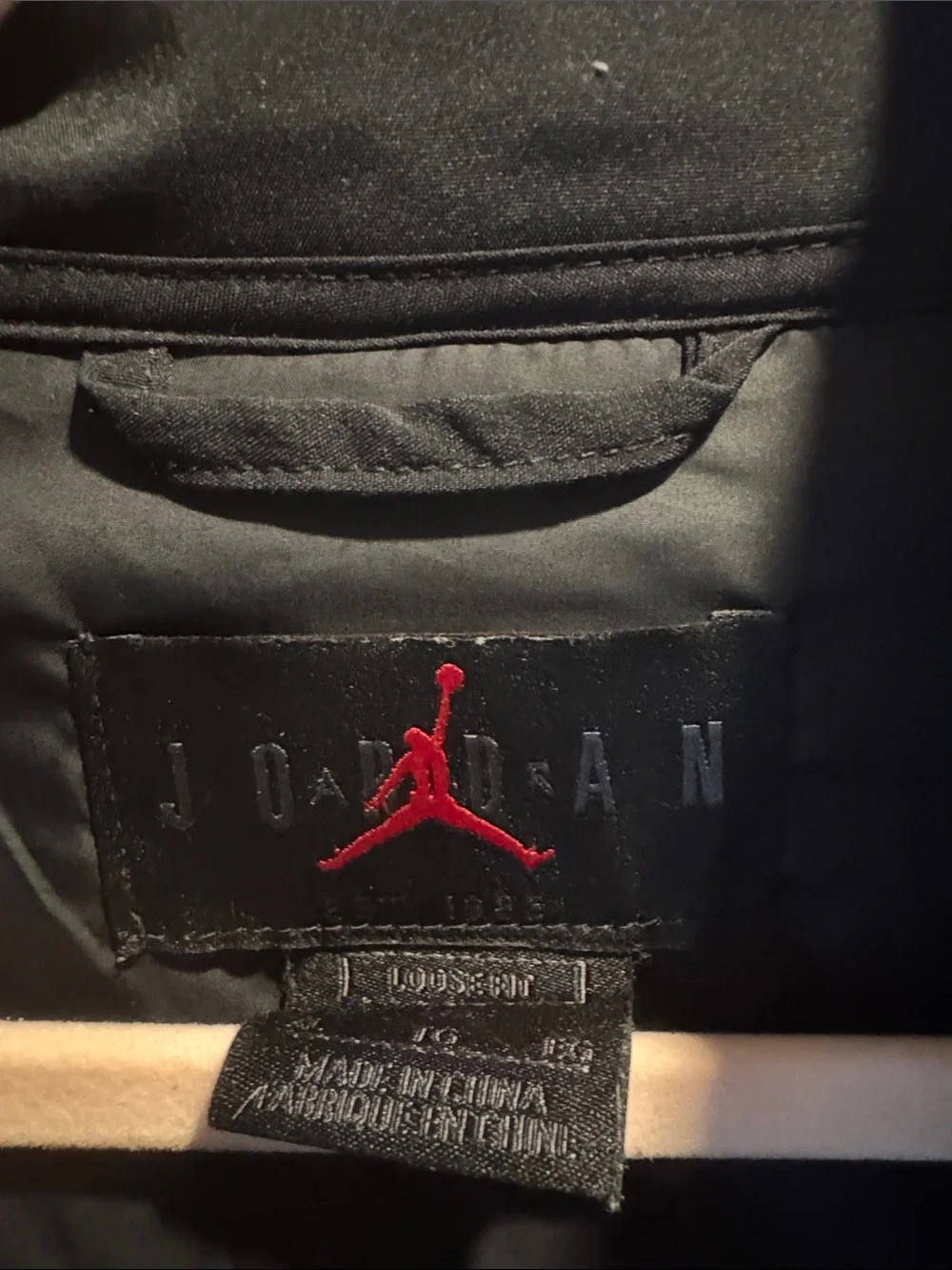 Jordan Black Puffer Jacket with White Jumpman Logo